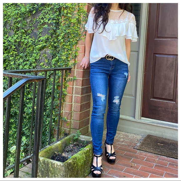 CHIC SO PRETTY LACE TRIM TOP - Picture 5 of 7